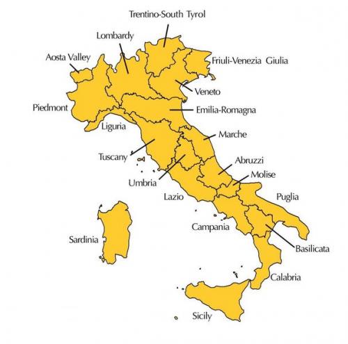 Wijn uit Italië, Italiaanse wijnen en wijnregio's Italië